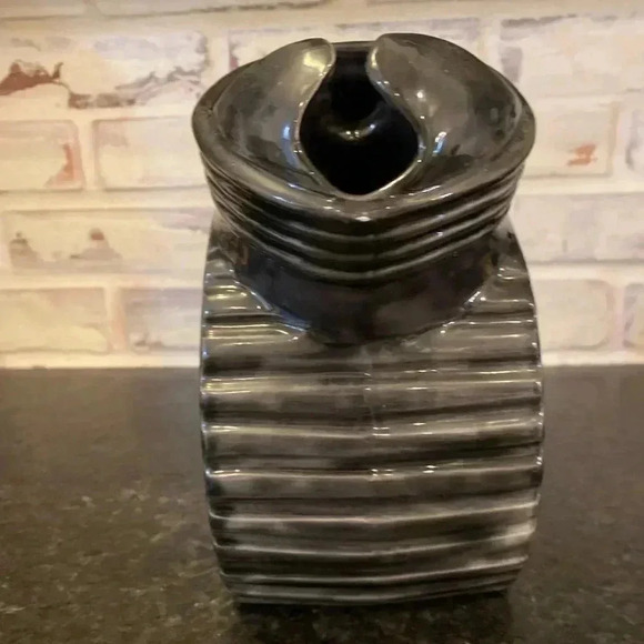 Vintage Pottery Floral Tilted Pitcher - Picture 7 of 8